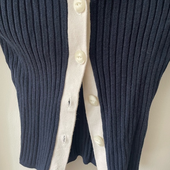 Rag & Bone Navy Colorblock Cardigan - Picture 4 of 4